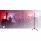 Mikrofon állvány | Láb Alap | Magasság tartomány: 950-1650 mm | Maximális kar hosszúság: 800 mm | ABS / Alumínium | Fekete