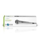 Vezetékes mikrofon | Kardioid | Levehető Kábel | 5.00 m | 80 Hz - 13 kHz | 600 Ohm | -72 dB | Integrált kapcsoló | Fém | Ezüst