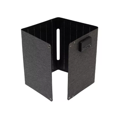 HOME MSC20W hordozható napelemes USB töltő, összecsukható, 20Watt, USB-A + USB-C + DC kimenet, PD gyorstöltés, LED töltésjelző, felakasztható, tartozék karabinerekkel