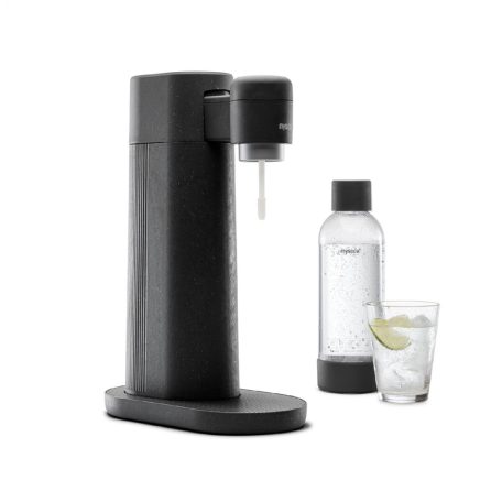 Mysoda Toby MSO-TB001F-B, fekete színű, tartós biokompozitból készült, 2 db újrafelhasználható vizes palack tartozék, max. üzemi nyomás: 10 bar