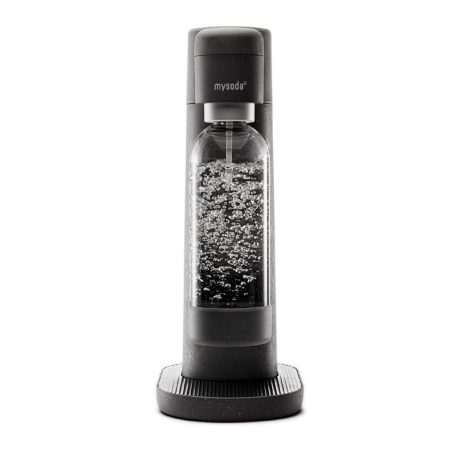 Mysoda Toby MSO-TB001F-B, fekete színű, tartós biokompozitból készült, 2 db újrafelhasználható vizes palack tartozék, max. üzemi nyomás: 10 bar