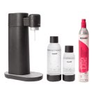 Mysoda Toby MSO-TB001F-B, fekete színű, tartós biokompozitból készült, 2 db újrafelhasználható vizes palack tartozék, max. üzemi nyomás: 10 bar