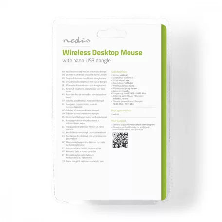 Egér | Vezeték Nélküli | 1000 dpi | Gombok száma: 3 | Mindkét Kezes