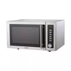   HAUSER MW-825 mikrohullámú sütő grill funkcióval, 900 W, 25 liter, digitális, 9 program, 11 fokozat, inox/szürke színű