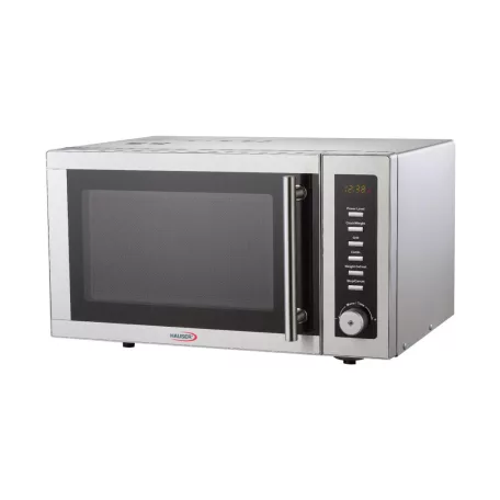 HAUSER MW-825 mikrohullámú sütő grill funkcióval, 900 W, 25 liter, digitális, 9 program, 11 fokozat, inox/szürke színű