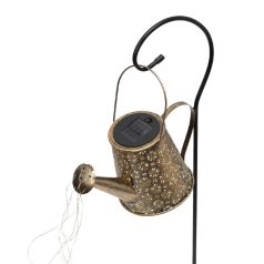   Home MX661 napelemes kerti lámpa, öntözőkanna, leszúrható, 1 db melegfehér LED + 36 db melegfehér microLED, öntözést imitáló féyneffekt, fém, 465 g