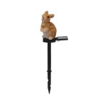 Home MX671N napelemes kerti lámpa, nyúl, 1 db melegfehér LED, akkumulátor, műgyanta, leszúrható