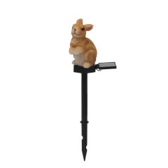   Home MX671N napelemes kerti lámpa, nyúl, 1 db melegfehér LED, akkumulátor, műgyanta, leszúrható