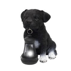   Home MX672 napelemes kerti lámpa, kutyák lámpással, 1db melegfehér LED, akkumulátor, műgyanta, 6 db-os display