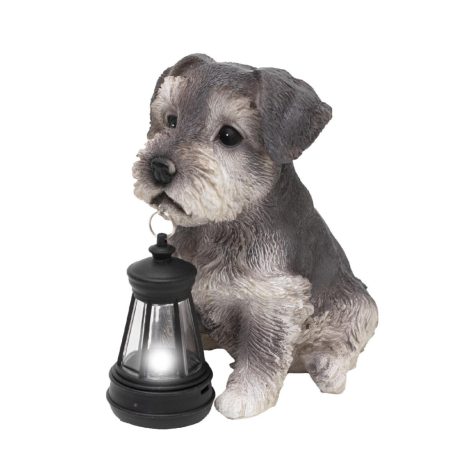 Home MX672 napelemes kerti lámpa, kutyák lámpással, 1db melegfehér LED, akkumulátor, műgyanta, 6 db-os display