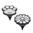 HOME MX674 napelemes kerti lámpa, tappancs, virág, 12db/display, 1db melegfehér LED, beépített akkumulátor