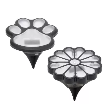 HOME MX674 napelemes kerti lámpa, tappancs, virág, 12db/display, 1db melegfehér LED, beépített akkumulátor