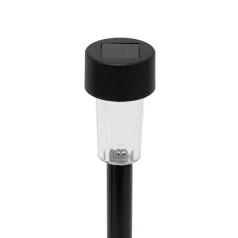   Home MX842 napelemes kerti lámpa, 1 db hidegfehér LED, akkumulátor, fekete műanyag, 24db-os szett