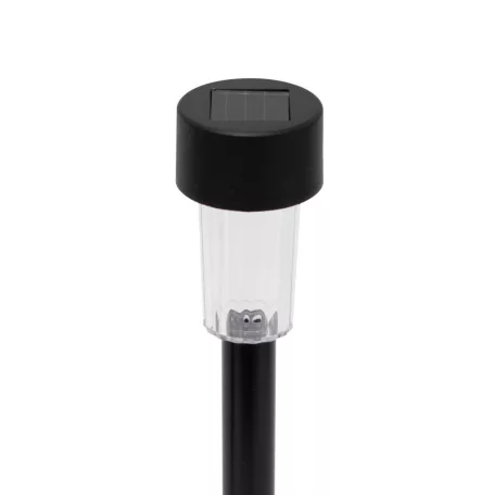 Home MX842 napelemes kerti lámpa, 1 db hidegfehér LED, akkumulátor, fekete műanyag, 24db-os szett