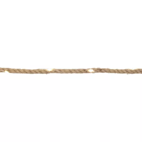 HOME MXROPE napelemes fényfüzér kötélen, 52 db melegfehér LED, 2 üzemmód, 5 méter hosszú, cserélhető akkumulátor