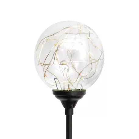 Home MX 623 napelemes kerti lámpa, 20 microLED, üveg, időjárásálló, automatikus, színes