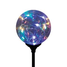   Home MX 623 napelemes kerti lámpa, 20 microLED, üveg, időjárásálló, automatikus, színes