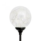 Home Napelemes üveggömb dekoráció meleg fehér micro LED füzérrel mx624