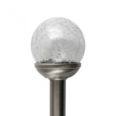   Home MX 812 napelemes kerti lámpa, 1 db LED, fém és üveg, időjárásálló, automatikus, hidegfehér