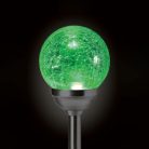 Home MX 826 napelemes kerti lámpa, üveggömb, 1 db LED, fém és üveg, színváltó vagy fehér LED, automatikus