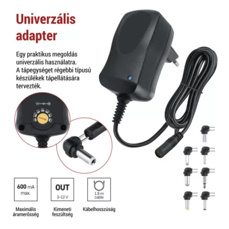 EMOS Univerzális töltőadapter 600mA