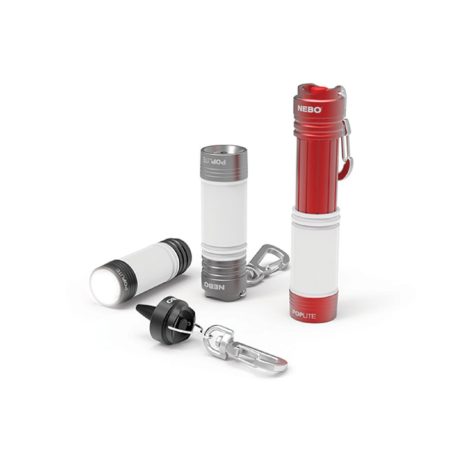 NEBO NB6557 POPLITE zseblámpa, 8x-os zoom, alumínium test, víz- és ütésálló, mágneses és karabineres rögzítés, 45g