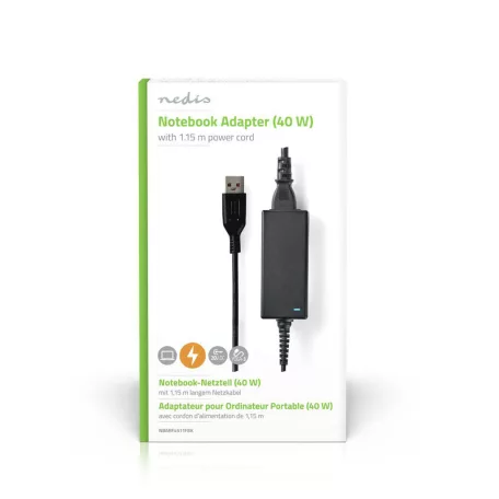Notebook adapter | 40 W | 20 V DC | 2.0 A | F típus (CEE 7/7)