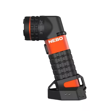 NEBO NEB-SPT-1005-G Master Series SL25 keresőlámpa, 600 lm, 400 m, 3 funkció, IP67, állványra szerelhető, mágneses, övcsipesz