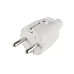   Home NED 1/WH földelt dugvilla egyenes kábelvezetéssel, rugalmas törésgátlóval, max. 3680 W, fehér