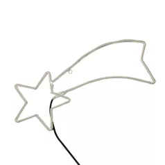   Home NEON 1 hullócsillag figura, LED-es neon fény, két oldalú, fém váz, IP44, kültéri, beltéri, jégkék