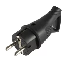   Home NGD 02 földelt dugvilla 45°-os kábelvezetéssel, kül- és beltéren is használható, max. 3680 W, fekete