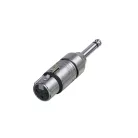 XLR-Adapter 6.35 mm-es Dugó - XLR 3-Pólusú Aljzat Ezüst