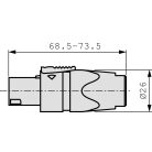 4 pólusú kábelcsatlakozó, tokmány típusú húzásmentesítő, sötétszürke persely