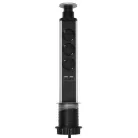 Home NVE 3/USB süllyesztett elosztó USB töltőaljzatokkal, 1,4 m, 3 földelt aljzat gyermekvédelemmel, asztalba, munkalapba építhető, süllyeszthető, max. 3680 W