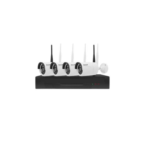 Pro Vision 4 kamerás wifi-s kamerarendszer, 1080P, HD, AIX, WiFi, 4CH HDMI, 4PCS 2MP IR NVR, időjárásálló vezeték nélküli IP, biztonsági videomegfigyelő rendszer