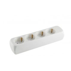   Home NV 04 hálózati elosztó, szerelhető, 4 gyermekvédelemmel ellátott aljzat, falra akasztható, max. 3500W, fehér