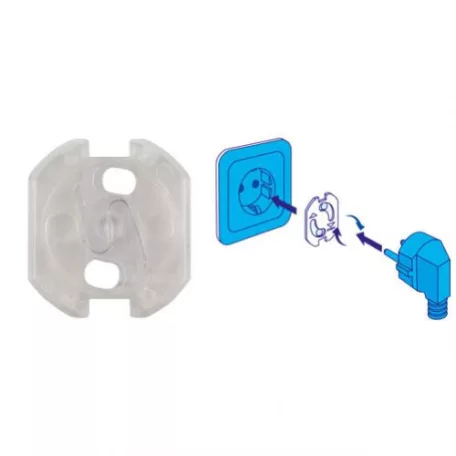 Home NV 10T gyermekvédő hálózati aljzatba, minden védőérintkezős aljzatban alkalmazható, megakadályozza a közvetlen kontaktust, 6db/csomag, átlátszó