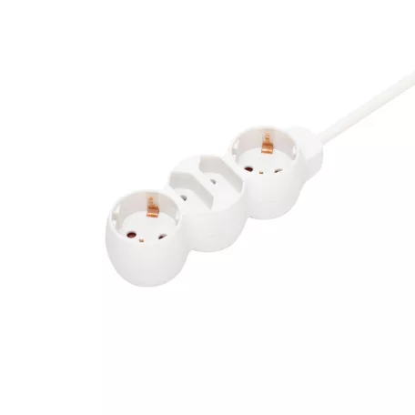 Home NV 14/WH hálózati elosztó, 1,5 m, H05VV-F 3G1,0 mm2 kábel, IP 20 kivitel, 2 védőérintkezős és 2 euro aljzat, max. 3500W, fehér