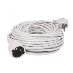   Home NV 2-3/WH/1,5 hosszabító, 3 m, H05VV-F 3G1,5 mm2 kábel, IP 20 kivitel, 250V~/16A/3680W, pipa alakú dugó és egyenes lengő aljzat, fehér színű
