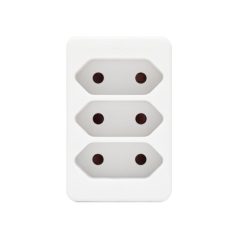   Home NV 23/WH hálózati elosztó, 3 EURO aljzat gyermekvédelemmel ellátva, max. 3 x 500 W, fehér