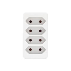   Home NV 24/WH hálózati elosztó, 4 EURO aljzat gyermekvédelemmel ellátva, max. 4 x 500 W, fehér