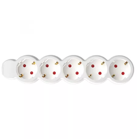 Home NV 5/WH hálózati elosztó, 1,5 m, H05VV-F 3G1,0 mm2 kábel, IP20 kivitel, 5 védőérintkezős aljzat, max. 3500W, fehér