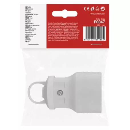 EMOS lengőaljzat hátsó kivezetéssel IP20