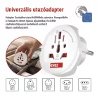 EMOS Utazóadapter Európába látogató külföldieknek