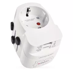 EMOS utazó adapter P0056U fehér, 1×USB-C, 1×USB-A