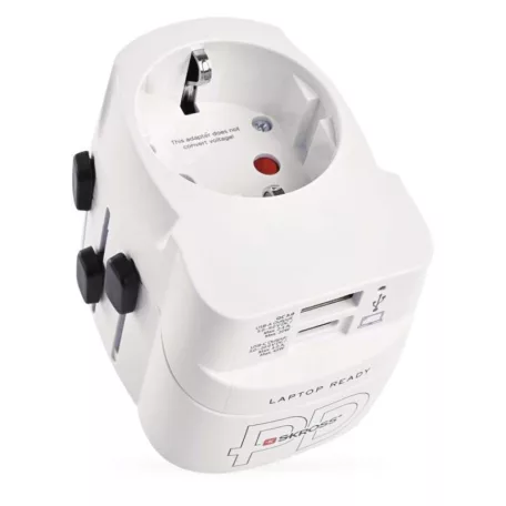 EMOS utazó adapter P0056U fehér, 1×USB-C, 1×USB-A