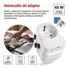 EMOS utazó adapter P0056U fehér, 1×USB-C, 1×USB-A