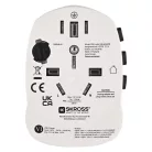 EMOS utazó adapter P0056U fehér, 1×USB-C, 1×USB-A