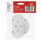 EMOS Elosztó aljzat SCHUKO 2x lapos, fehér