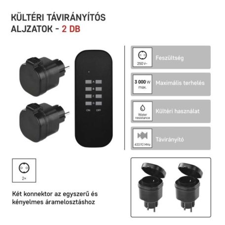 EMOS Távírányítású aljzat IP44